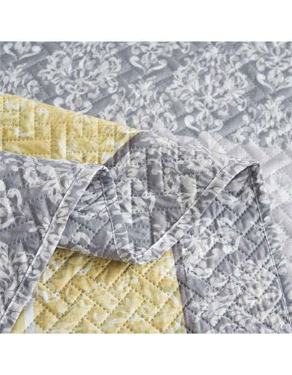 MERRY HOME 3-Piece King Size Quilt Set with 2 Pillow Shams- Boho Reversible Soft and Lightweight Quilt Bedding Bedspread Coverlet Set