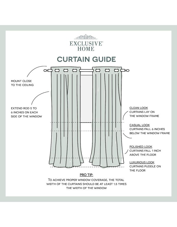 Exclusive Home Catarina Layered Solid Room Darkening Blackout and Sheer Grommet Top Curtain Panel Pair, 52"x84", Rose Blush