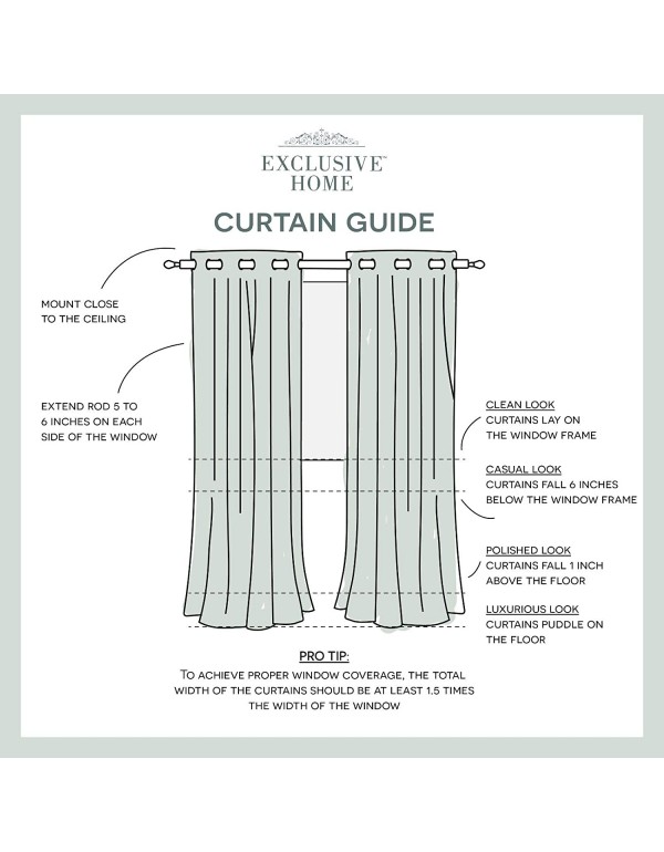 Exclusive Home Curtains Medallion Panel Pair, 52x84, Peacoat Blue, 2 Count