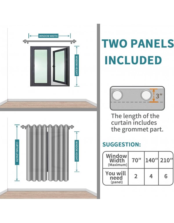 BGment Natural Faux Linen Curtains for Bedroom, Grommet Thick Linen Semi Sheer Drapes Light Filtering Privacy Window Treatments Curtains for Living Room, Set of 2 Panels, 52 x 84 Inch, Natural