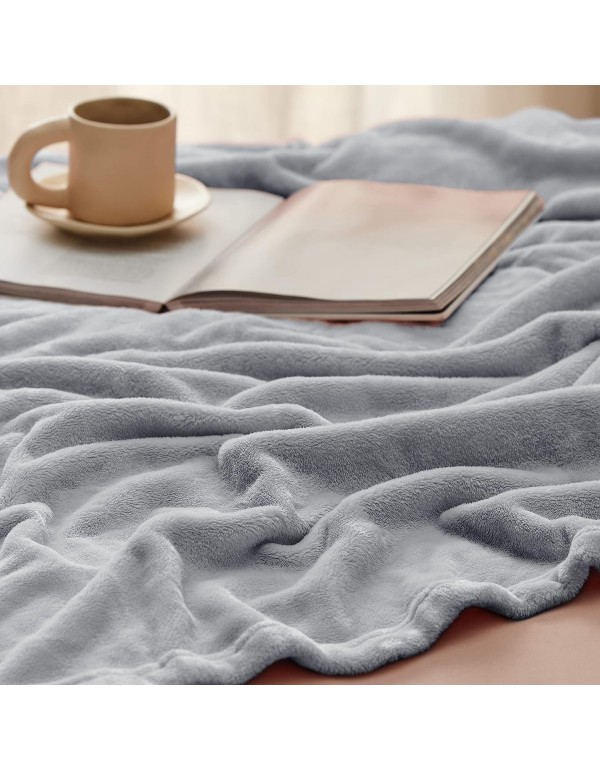 Bedsure Fleece Blanket Throw Blanket - Light Grey Lightweight Blankets for Sofa, Couch, Bed, Camping, Travel - Super Soft Cozy Microfiber Blanket Visit the Bedsure Store